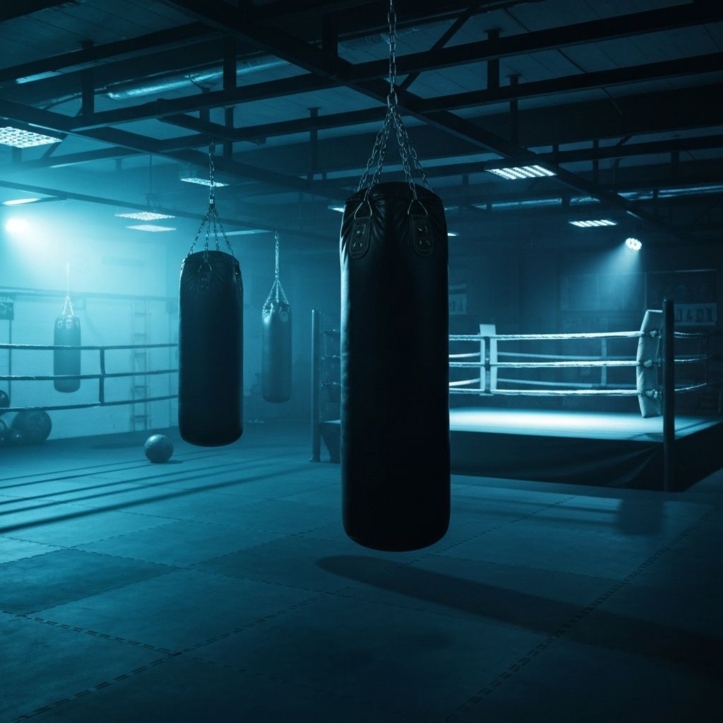 Professional boxing gym training environment